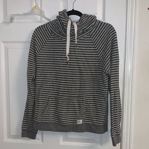 Grey and white stripe sweater
